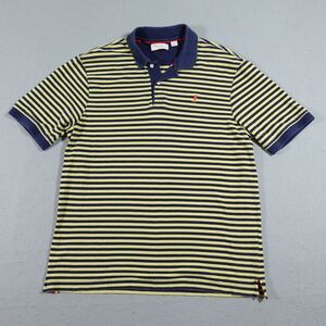 Payne Stewart Golf Polo‎ Shirt Adult Large Blue Yellow Striped Embroidered Logo